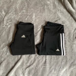 2 FOR 1 BUNDLE - 2 Adidas Climalite capri leggings for the price of 1!